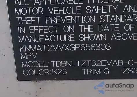 2016 Nissan Rogue Sv from USA, damaged, VIN KNMAT2MVXGP656303